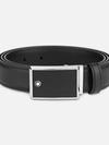 Black 30 mm leather belt