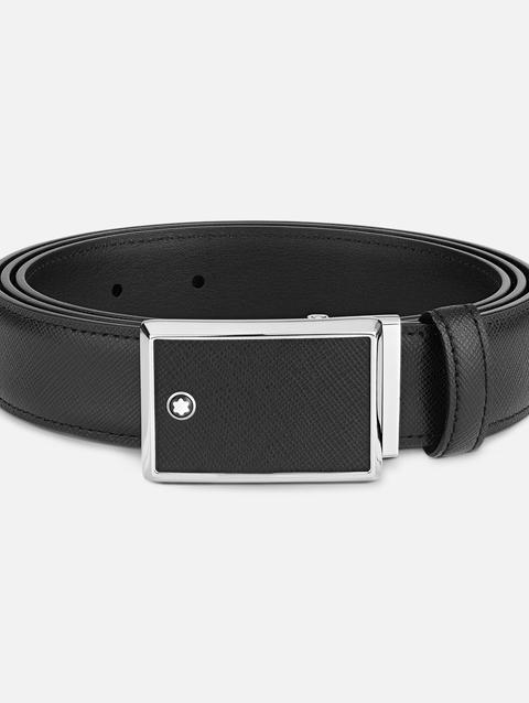 Black 30 mm leather belt