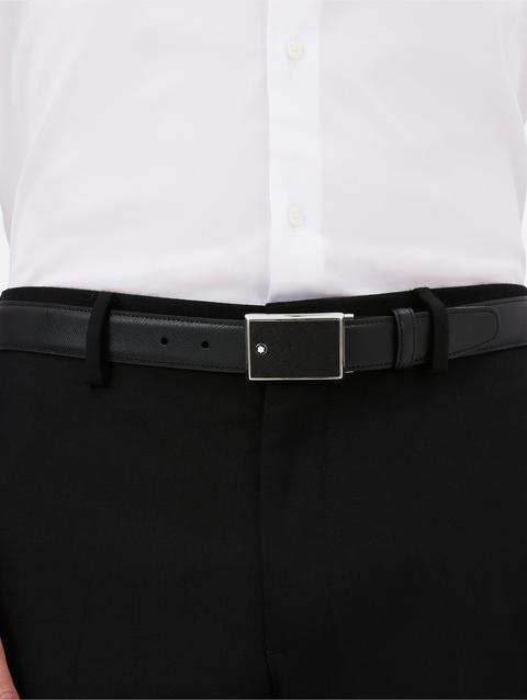 Black 30 mm leather belt