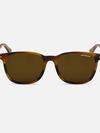 Squared Sunglasses with Brown-Colored Acetate Frame