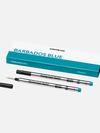 2 Rollerball Refills Medium, Barbados Blue