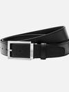 Black 35 mm leather belt